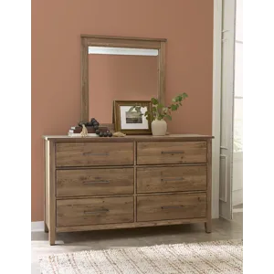 Fulling Mill-Natural Oak Dresser 6 Drawer