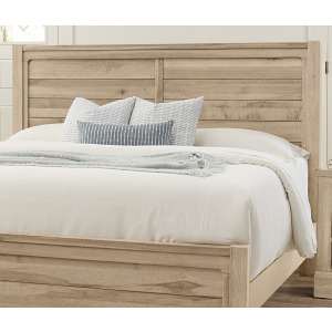 Cool Rustic-Clear Maple Plank Headboard - King