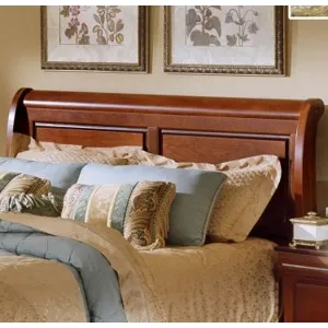 Full Sleigh Bed with Low Profile Footboard in Cherry