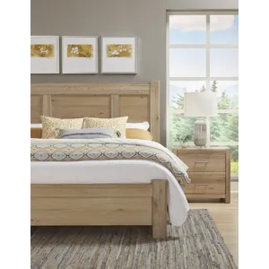 Crafted Oak-Bleached White 2 PC Ben's Poster Bedroom Set - Queen