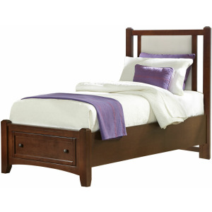 BB Bonanza-Cherry Linen Upholstered Storage Bed - Twin