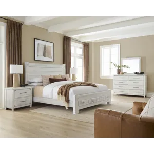 Dovetail-Weathered Ivory Poster Bed With 6x6 Footboard - California King