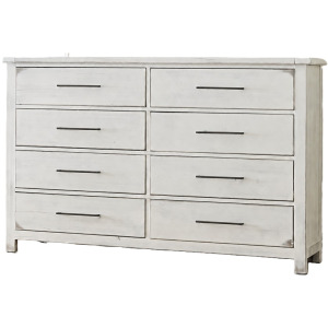 Dovetail-Weathered Ivory Dresser 8 Drawer