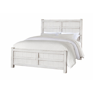Dovetail-Weathered Ivory Board & Batten Bed - Queen