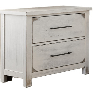 Dovetail-Weathered Ivory Night Stand 2 Drawer