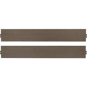 Woodbridge-Dark Cashmere Storage Rails & - Queen/King