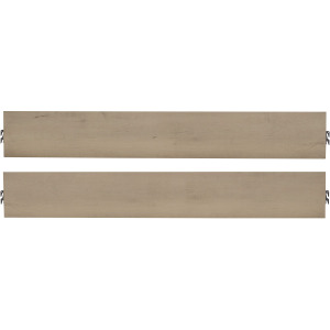 Woodbridge-Shadow Grey Storage Rails & - Queen/King