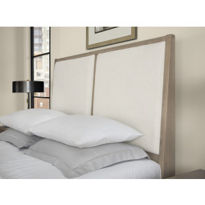 Woodbridge-Shadow Grey Upholstered Headboard - King