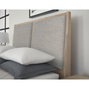 Woodbridge-Clear Maple Upholstered Headboard - King