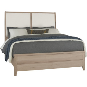 Woodbridge-Clear Maple Upholstered Bed-White - Queen
