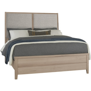 Woodbridge-Clear Maple Upholstered Bed-Grey - King