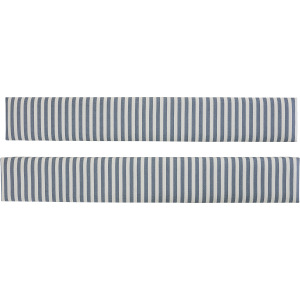 Tide & Timber-Clear Oak Blue Stripe Upholstered Rail 5/0 & 6/6