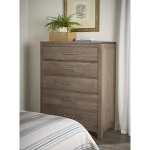 Tide & Timber-Grey Oak Chest 5 Drawer