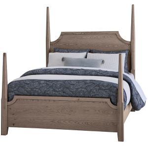 Tide & Timber-Grey Oak Pencil Poster Bed - Full