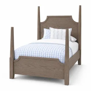 Tide & Timber-Grey Oak Pencil Poster Headboard - Twin