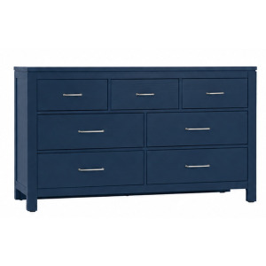 Tide & Timber-Luxe Blue Oak Dresser 7 Drawer