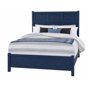Tide & Timber-Luxe Blue Oak Fretwork Panel Footboard - King