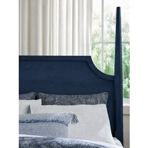 Tide & Timber-Luxe Blue Oak Pencil Poster Bed - Full