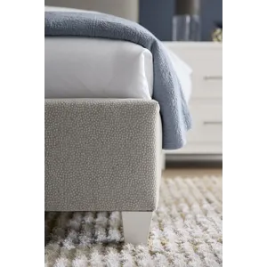Tide & Timber-White Maple Grey Antelope Upholstered Footboard - King