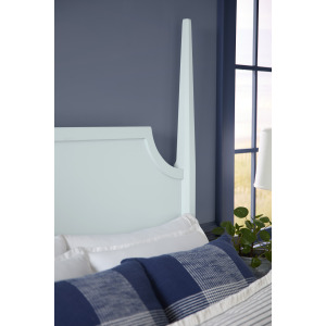 Tide & Timber-Misty Blue Maple Pencil Poster Headboard - Twin