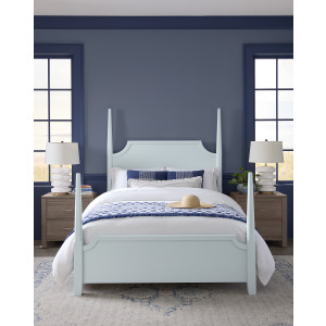 Tide & Timber-Misty Blue Maple Pencil Poster Bed - Full