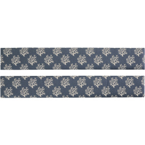 Tide & Timber-Clear Oak Blue Coral Upholstered Rails & - Twin/Full