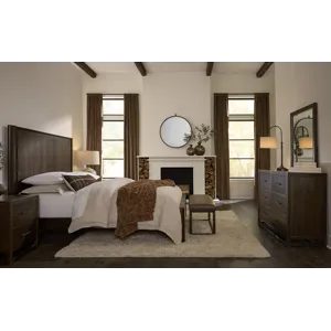 Lodge & Loft-Dark Oak Upholstered Bench Sedona Brown