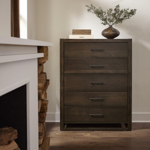Lodge & Loft 5 Drawer Chest - Dark Oak