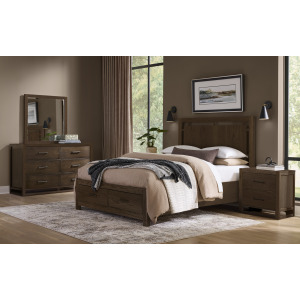 Lodge & Loft-Dark Oak Storage Side Rails & - Queen/King