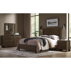 Lodge & Loft-Dark Oak Radius Poster Headboard - King