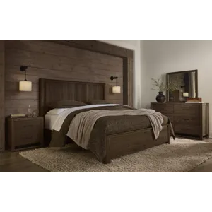 Lodge & Loft-Dark Oak Radius Poster Headboard - King