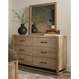 Lodge & Loft-Blond Oak Dresser 6 Drawer