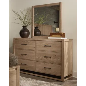 Lodge & Loft-Blond Oak Landscape Mirror