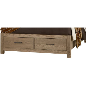 Lodge & Loft-Blond Oak Storage Footboard - Queen