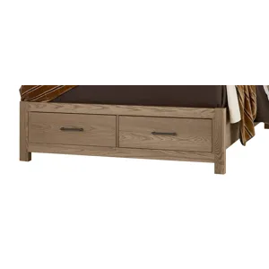 Lodge &amp; Loft-Blond Oak Radius Poster Bed With Footboard Storage - Queen