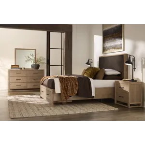 Lodge & Loft-Blond Oak Dresser 6 Drawer