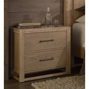 Lodge & Loft-Blond Oak Nightstand 2 Drawer