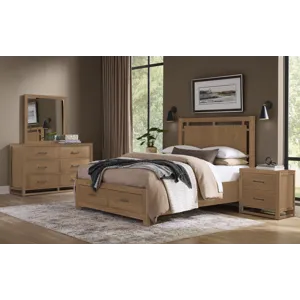 Lodge & Loft-Blond Oak Dresser 6 Drawer