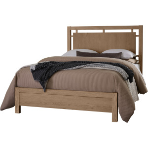 Lodge & Loft-Blond Oak Floating Panel Bed - Queen