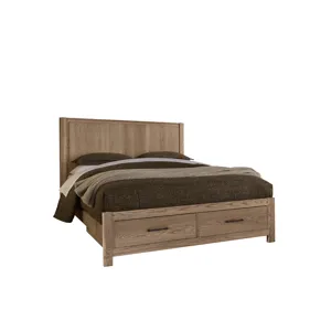 Lodge & Loft-Blond Oak Radius Poster Headboard - King