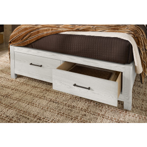 Lodge & Loft-Soft White Storage Footboard - King