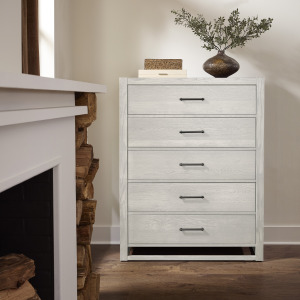 Lodge & Loft-Soft White Chest 5 Drawer
