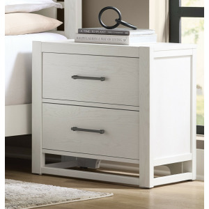 Lodge & Loft-Soft White Nightstand 2 Drawer