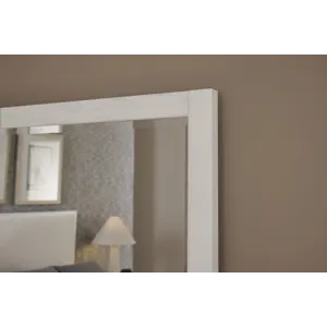 Lodge & Loft-Soft White Landscape Mirror