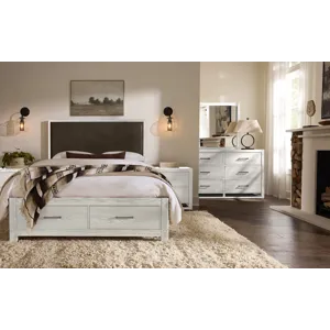 Lodge & Loft-Soft White Landscape Mirror