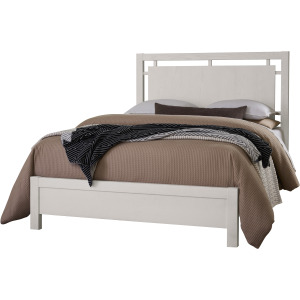 Lodge & Loft-Soft White Floating Panel Bed - Queen