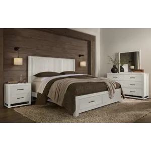 Lodge & Loft-Soft White Landscape Mirror