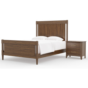 Nordhaven-Nordic Walnut Wood Rails & - Queen/King