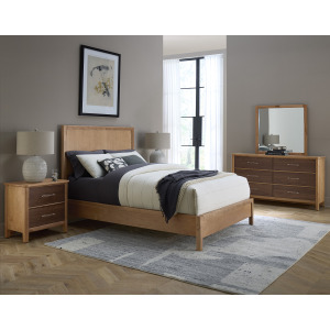 Nordhaven-Clear Maple Panel Bed - Queen
