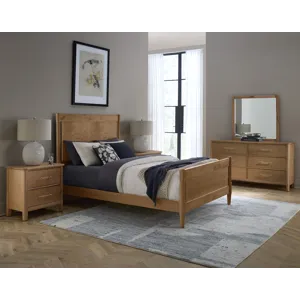 Nordhaven-Clear Maple Poster Headboard - Queen